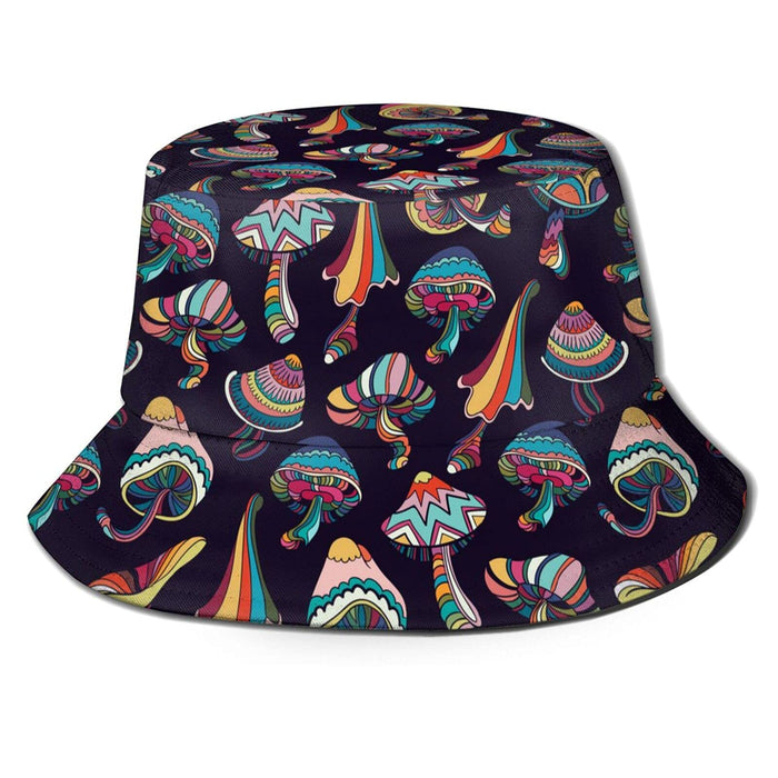 Wholesale mushroom fisherman hat women summer double-sided wearable cartoon printing pot hat JDC-FH-SS008