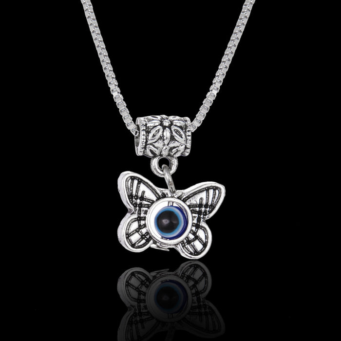 Wholesale Blue Eyes Animal Pendant Box Chain Clavicle Chain JDC-NE-YinH029