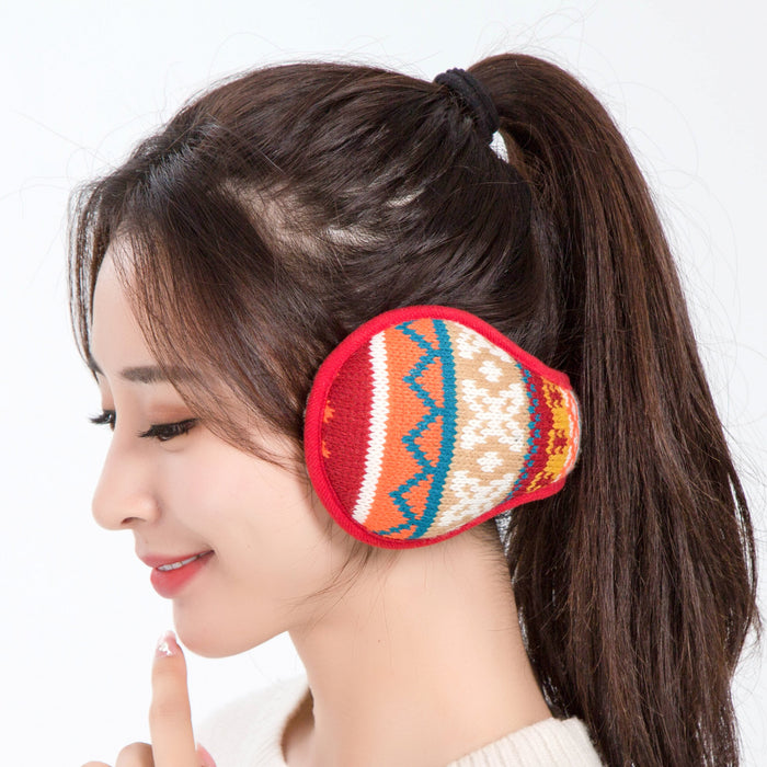 Wholesale Earmuffs Plush Back Wear Foldable Warm Knitted JDC-EF-JinML003