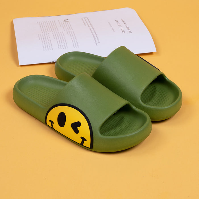 Wholesale sandals household female male couple parent-child cartoon smiley sandals JDC-SP-MKS001