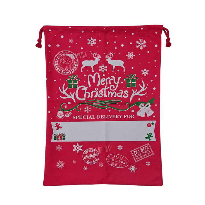 Wholesale Gift Bag Christmas Gift Bag Cotton Canvas Drawstring MOQ≥10 JDC-GB-HaiK002