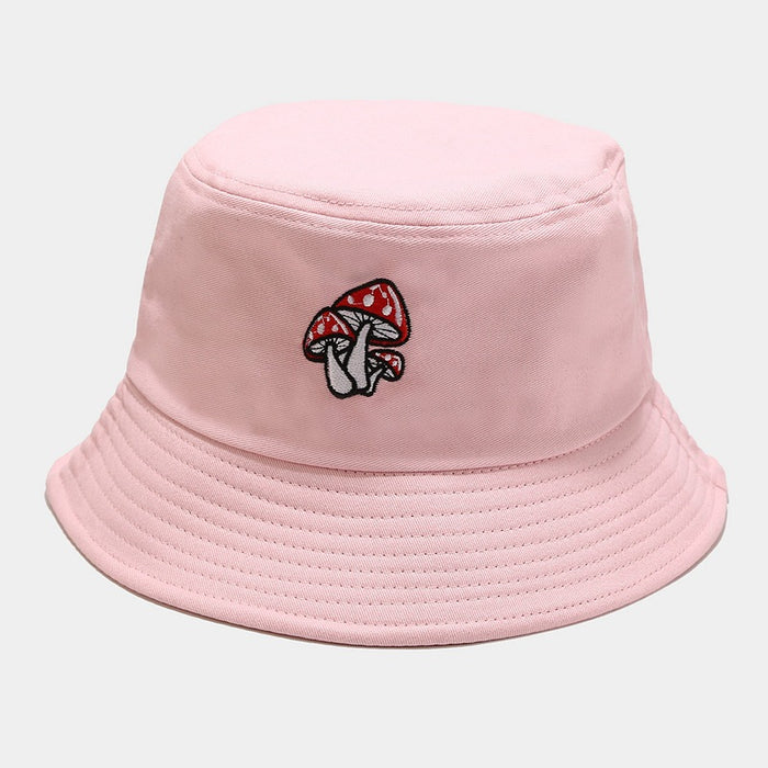 Wholesale cute three mushroom embroidery fisherman hat MOQ≥2 JDC-FT-LvYi001