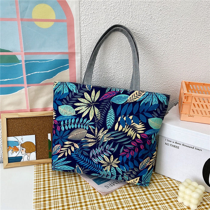 Wholesale Handbag Canvas Printed Shoulder Tote Bag MOQ≥2 JDC-HB-Weis002