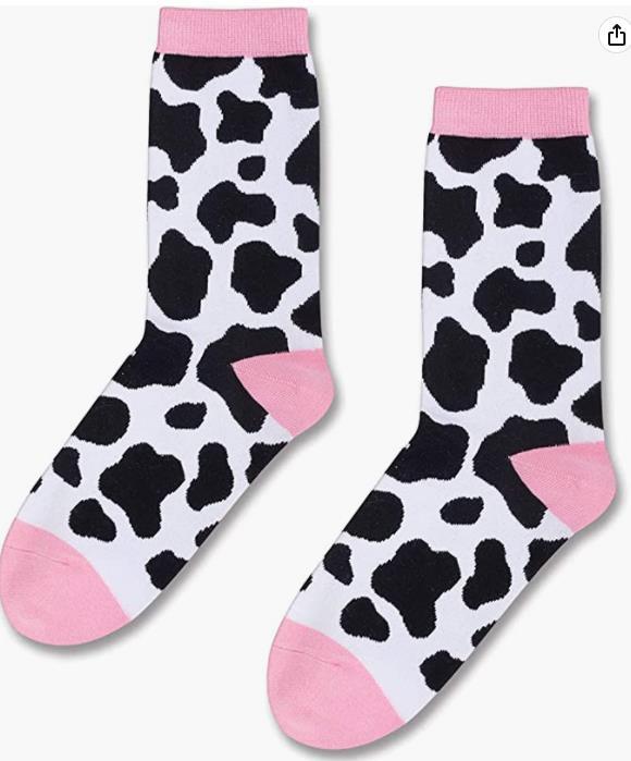 Wholesale Sock Cotton Long Tube Sweat-wicking Cow Pattern JDC-SK-XYu003