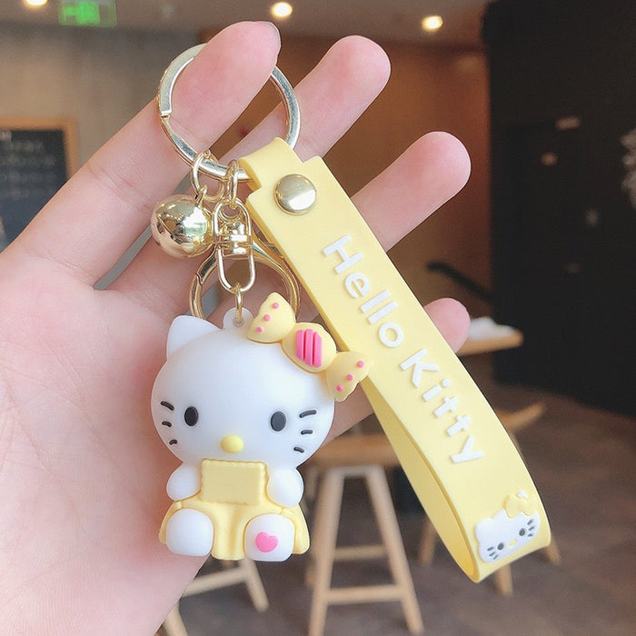 Wholesale Keychain Silicone Cute Cartoon Cat MOQ≥2 (M) JDC-KC-JBao002