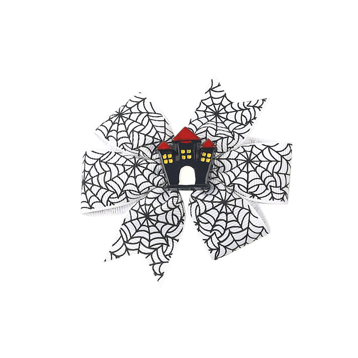 Wholesale Children's Hair Clip Halloween Bat Bow Pumpkin Head JDC-HC-qiun007