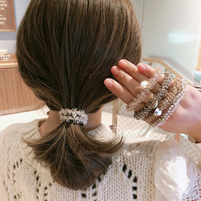 Jewelry WholesaleWholesale pearl crystal hair rope JDC-HS-KX003 Hair Scrunchies 柯羡 %variant_option1% %variant_option2% %variant_option3%  Factory Price JoyasDeChina Joyas De China