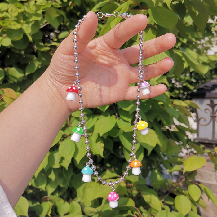 Jewelry WholesaleWholesale Mushroom Alloy Resin Necklace JDC-NE-YiD007 Necklaces 宜达 %variant_option1% %variant_option2% %variant_option3%  Factory Price JoyasDeChina Joyas De China