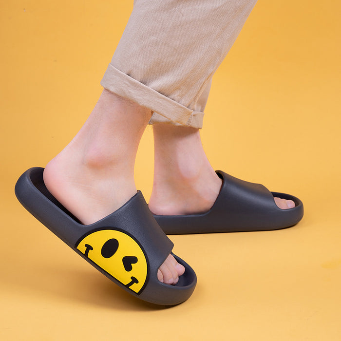 Wholesale sandals household female male couple parent-child cartoon smiley sandals JDC-SP-MKS001