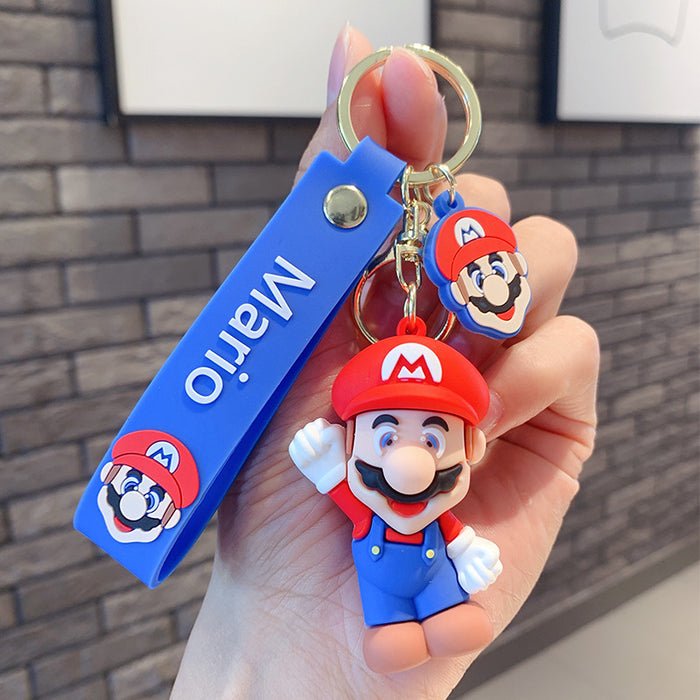 Wholesale Keychains Hardware PVC Cartoon Figure Mario(M) JDC-KC-OShi033