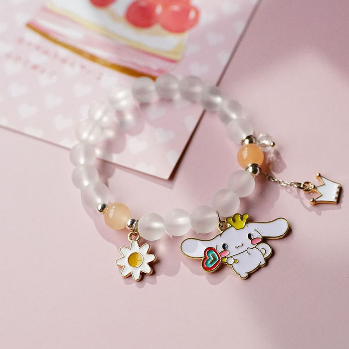 Wholesale Bracelet Alloy Cute Puppy Double Layer Crystal Beaded MOQ≥2 (S) JDC-BT-YXiang004