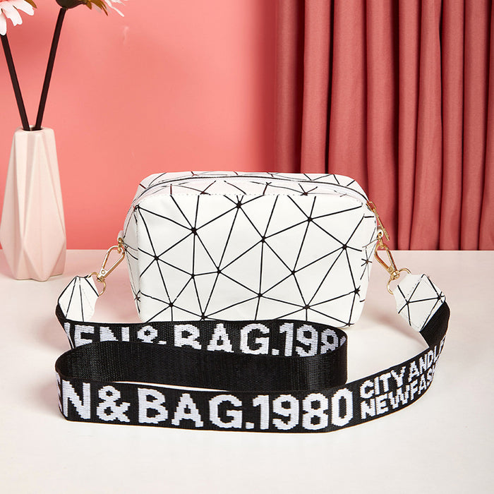 Wholesale Shoulder Bag PU Solid Color Geometric Pattern Removable Shoulder Strap Diagonal JDC-SD-Jiay001