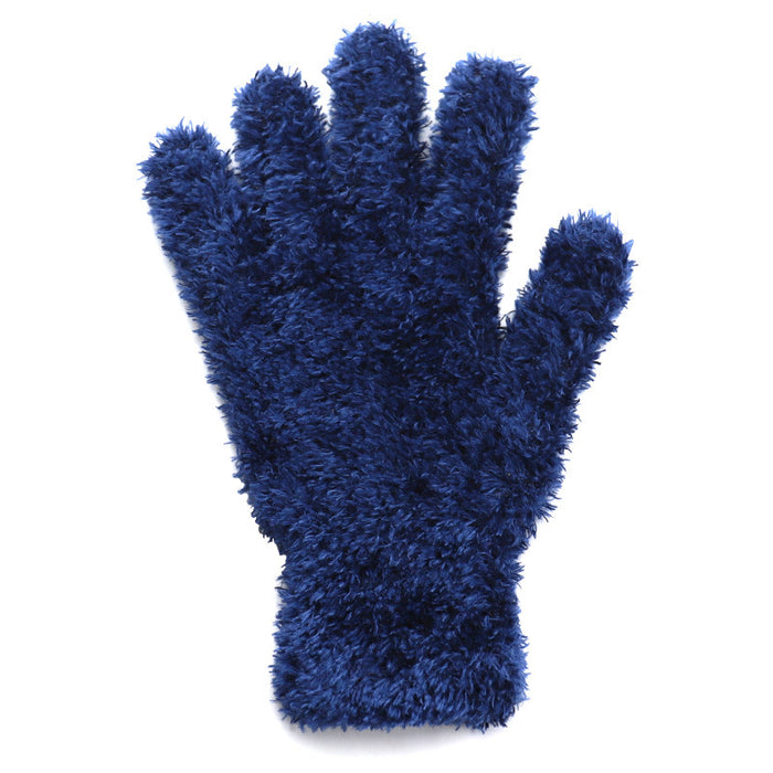 Wholesale Gloves Feather Yarn Solid Color Plush Warm JDC-GS-QinS001