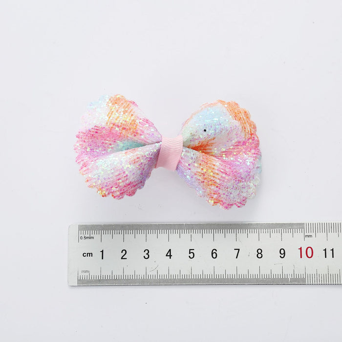 Wholesale Hair Clips Sequins Fabric Bows Kids JDC-HC-oumei004