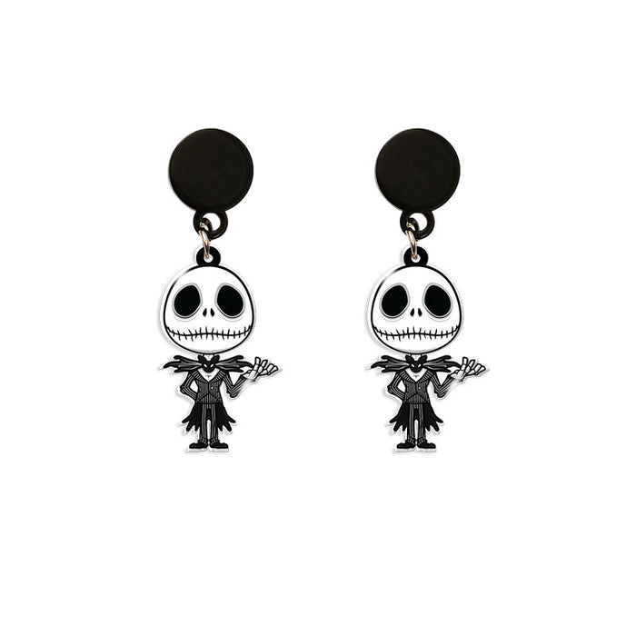 Wholesale Earrings Resin Halloween Fright Print Earrings (M) MOQ≥5 JDC-ES-XiangL028