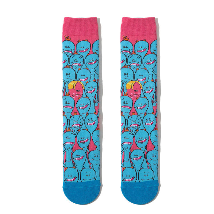 Wholesale socks cartoon medium and long tube skateboard personality socks (M) JDC-SK-HuiHe007