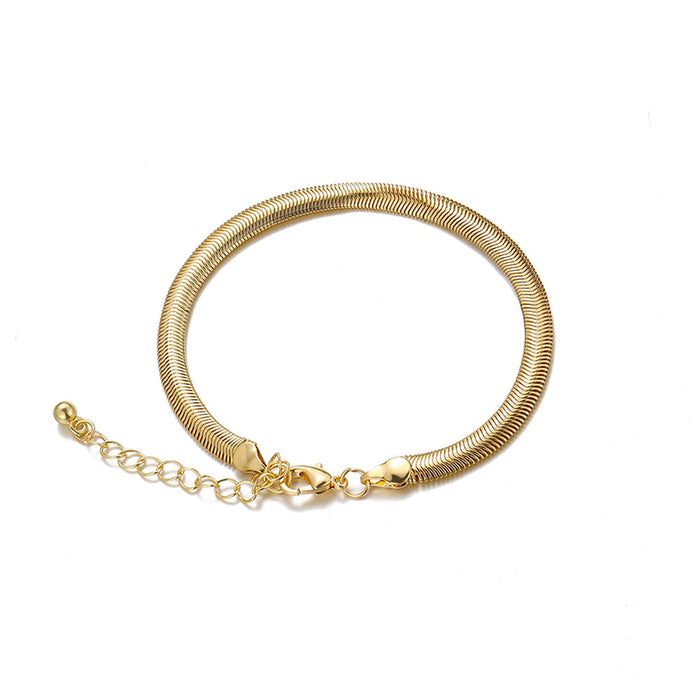 Jewelry WholesaleWholesale electrophoresis Gold Silver Snake Bone Bracelet JDC-BT-F912 Bracelet 韩之尚 %variant_option1% %variant_option2% %variant_option3%  Factory Price JoyasDeChina Joyas De China