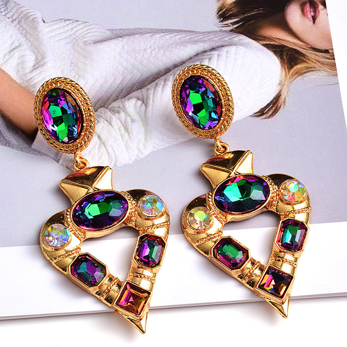 Jewelry WholesaleWholesale Alloy Heart Color Rhinestone Earrings JDC-ES-SK097 Earrings 深刻 %variant_option1% %variant_option2% %variant_option3%  Factory Price JoyasDeChina Joyas De China