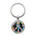 Jewelry WholesaleWholesale Pansy Peace Sign Zinc Alloy Glass Keychain MOQ≥2 JDC-KC-JiaYun001 Keychains 嘉运 %variant_option1% %variant_option2% %variant_option3%  Factory Price JoyasDeChina Joyas De China