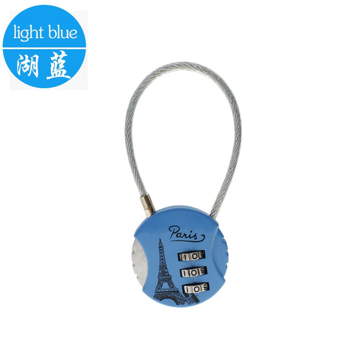 Wholesale Zinc Alloy Steel Wire Rope Combination Lock Anti-theft Lock JDC-LC-JSheng002