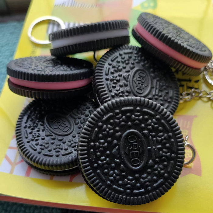 Wholesale Imitation Oreo Cookies PVC Keychain JDC-KC-BTao001