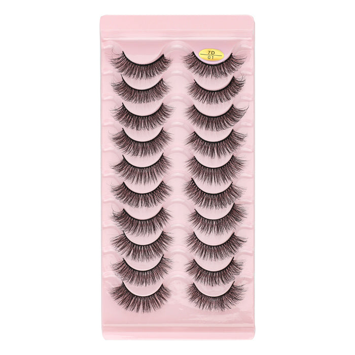 Wholesale volume false eyelashes 7D curling natural thick 10 pairs JDC-EY-LanJL003