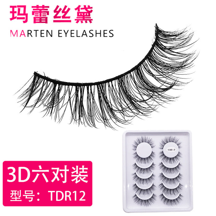 Jewelry WholesaleWholesale a variety of 3D natural simulation slim long multi-layer stereoscopic false eyelashes six pairs of JDC-EY-LDS001 Eyelashes 蕾丝黛 %variant_option1% %variant_option2% %variant_option3%  Factory Price JoyasDeChina Joyas De China