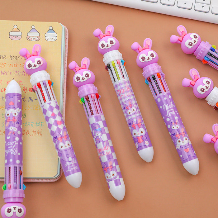 Wholesale Plastic Cartoon Rabbit Press Gel Pen JDC-BP-dichen003