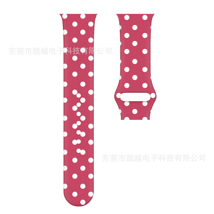 Wholesale Strap Silicone AppleWatch Christmas Color Printed Strap MOQ≥2 JDC-WD-KuYue006