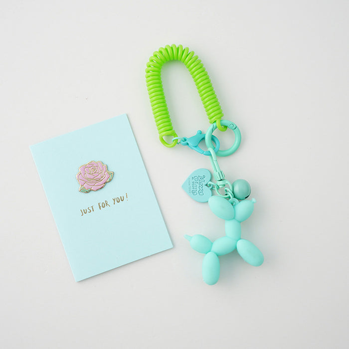 Wholesale keychain PVC cartoon cute bubble puppy dog pearl pendant MOQ≥2 JDC-KC-ShuL006