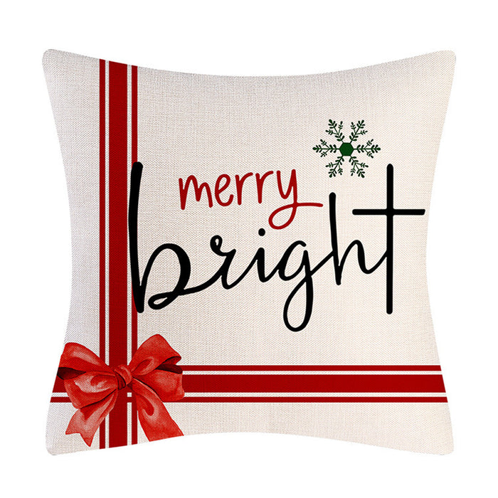 Wholesale Pillowcase Linen Print Christmas Without Pillow MOQ≥3 JDC-PW-LMJ001