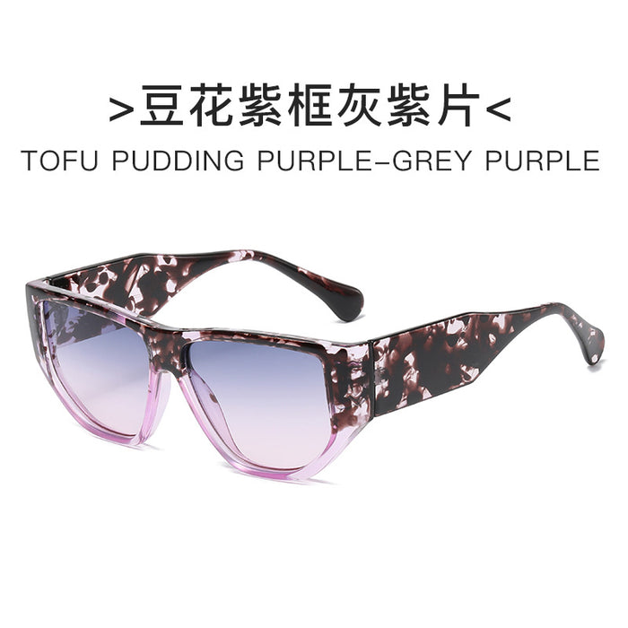 Wholesale Sunglasses PC Polygon Futuristic Floral Color JDC-SG-YuX013