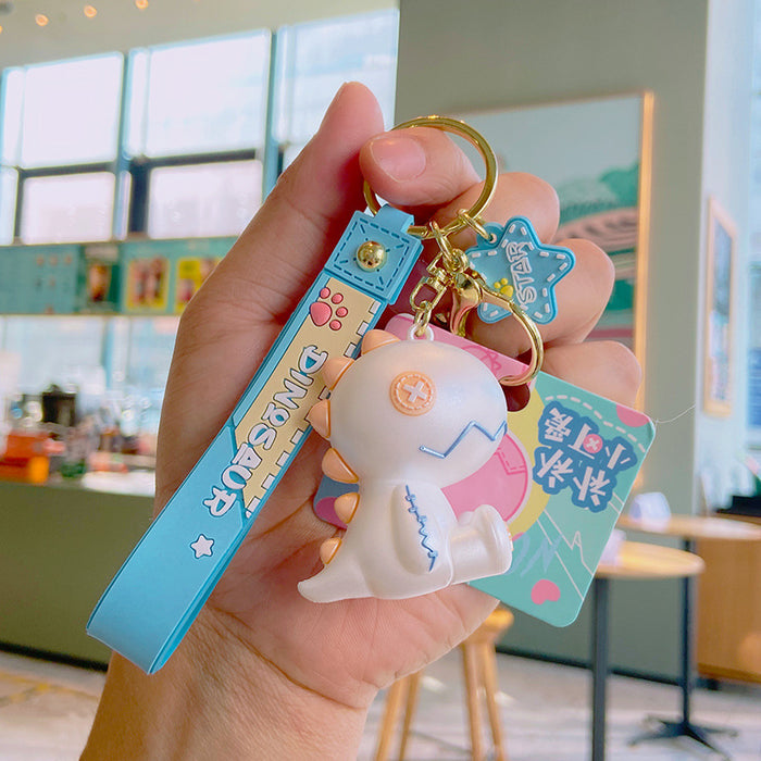 Wholesale Keychains For Backpacks cute dinosaur key chain pendant car key pendant cartoon doll MOQ≥2 JDC-KC-YDao025