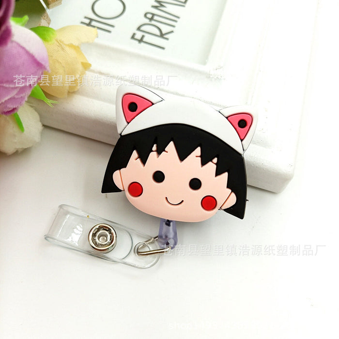 Wholesale Cartoon Fruit Soft Rubber Retractable Keychain MOQ≥2 JDC-KC-HaoYuan001