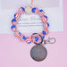 Jewelry WholesaleWholesale Printed Wooden Beads Bracelet Keychain Flag Pattern Independence Day JDC-KC-RRui002 Keychains 荣睿 %variant_option1% %variant_option2% %variant_option3%  Factory Price JoyasDeChina Joyas De China