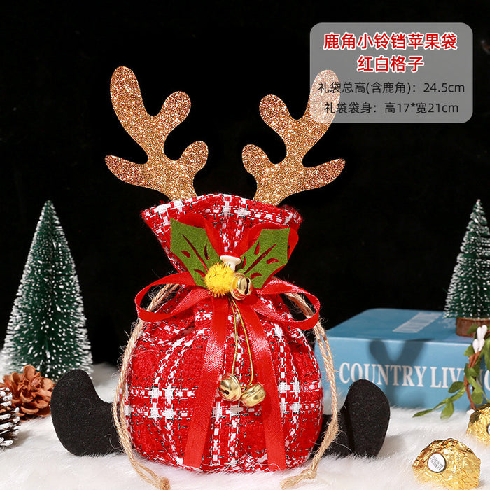 Wholesale Gift Bag Christmas Cloth Candy Bag Apple Bag MOQ≥2 JDC-GB-QiaoC004