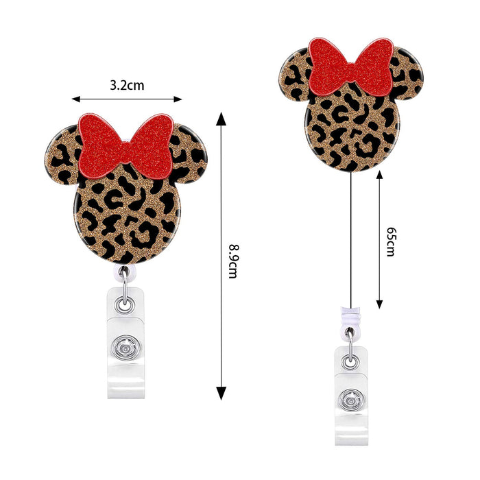 Wholesale Badge Reels Acrylic Leopard Print Snap Fastener JDC-KC-QiY001