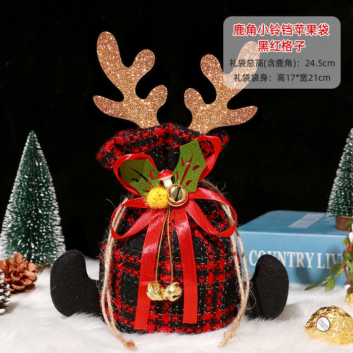 Wholesale Gift Bag Christmas Cloth Candy Bag Apple Bag MOQ≥2 JDC-GB-QiaoC004