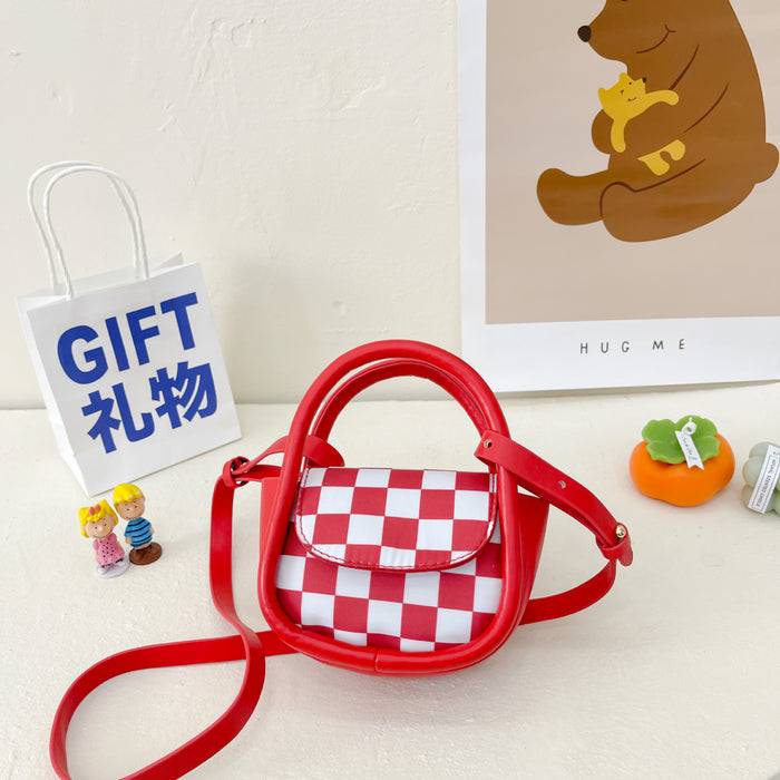 Jewelry WholesaleWholesale PU material plaid colorful children's handbag JDC-HB-KM023 Handbags 卡曼 %variant_option1% %variant_option2% %variant_option3%  Factory Price JoyasDeChina Joyas De China