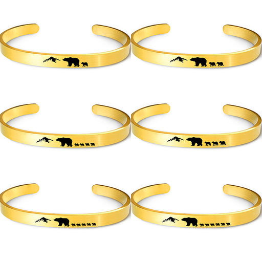 Jewelry WholesaleWholesale gold stainless steel bear father's Day gift Bracelet JDC-BT-ganggu010 Bracelet 钢古 %variant_option1% %variant_option2% %variant_option3%  Factory Price JoyasDeChina Joyas De China