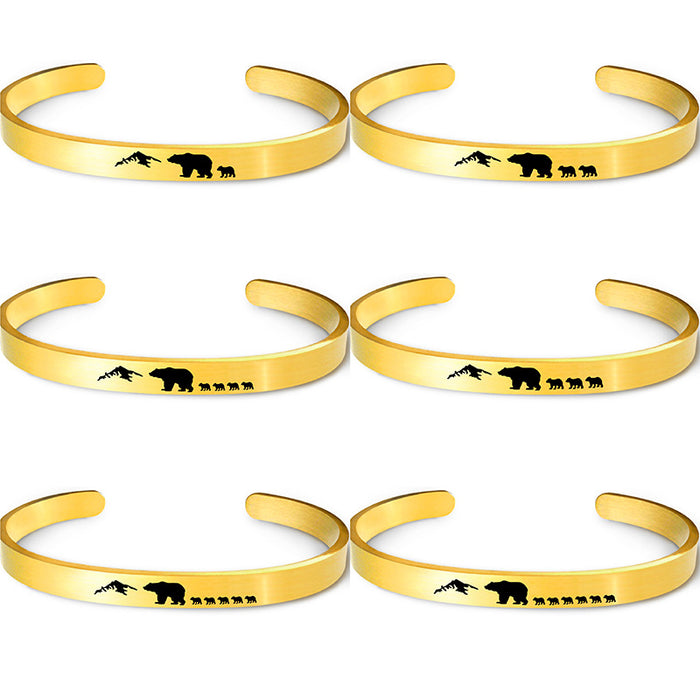 Jewelry WholesaleWholesale gold stainless steel bear father's Day gift Bracelet JDC-BT-ganggu010 Bracelet 钢古 %variant_option1% %variant_option2% %variant_option3%  Factory Price JoyasDeChina Joyas De China