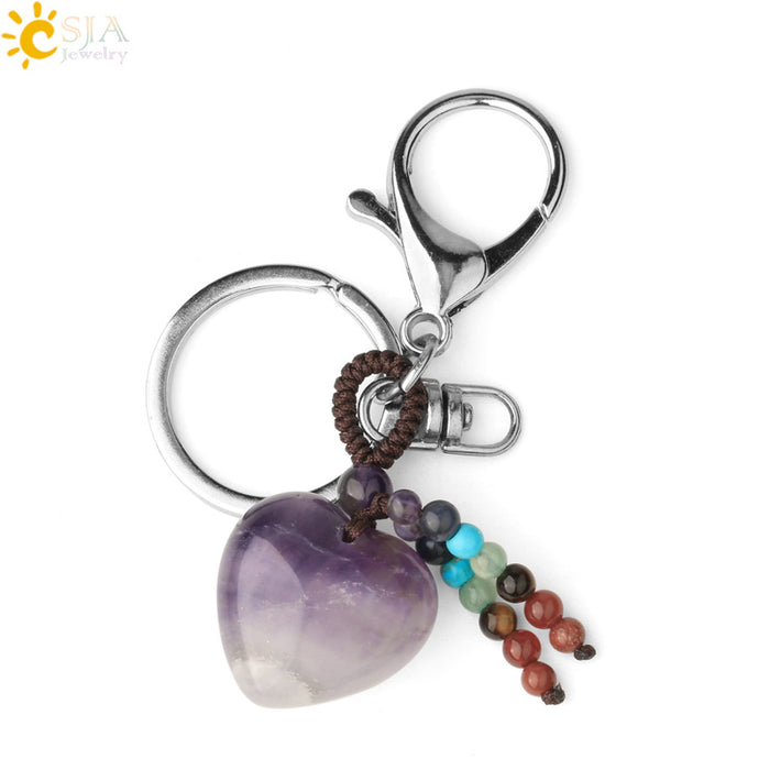 Wholesale Heart Shaped Turquoise Opal Crystal Keychain JDC-KC-HS002