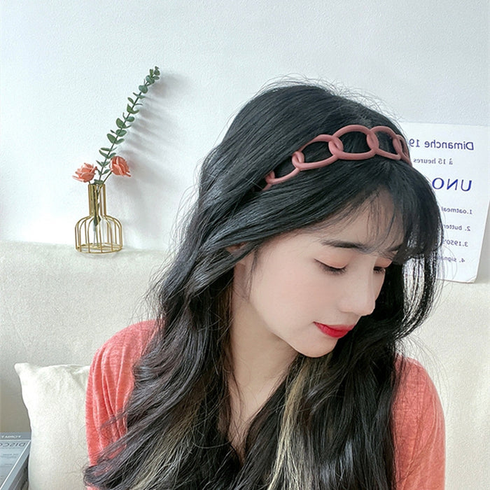 Wholesale headband plastic hollow non-slip MOQ≥2 JDC-HD-ManShang005