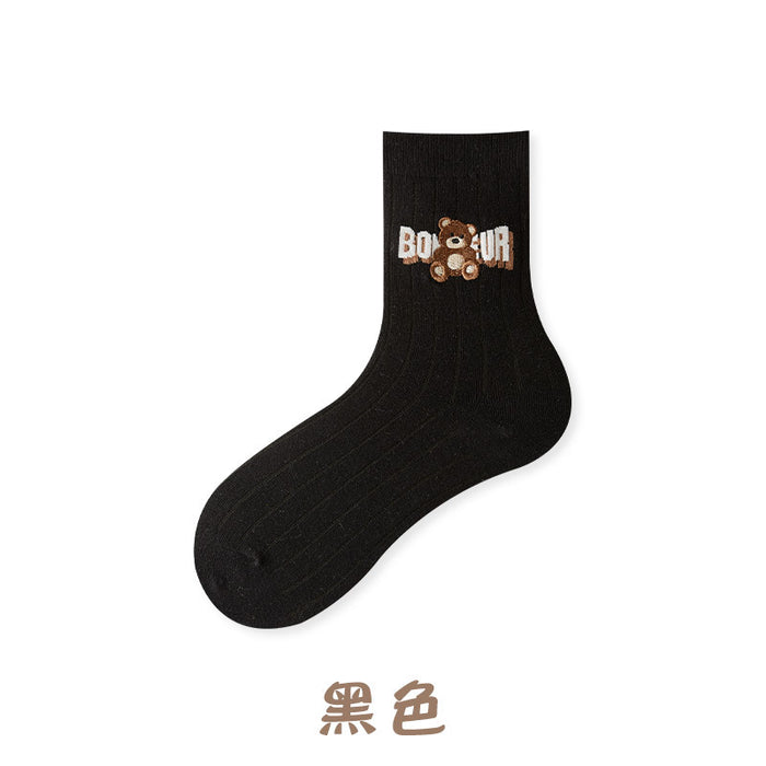 Wholesale Socks Cotton Cute Bear Warm Socks MOQ≥2 JDC-SK-JiaF006