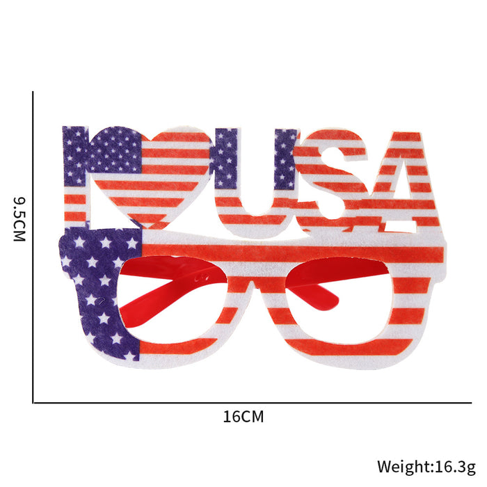 Wholesale 4th of July Independence Day Glasses American National Day Party Flag Glasses Frames JDC-SG-BaoF001