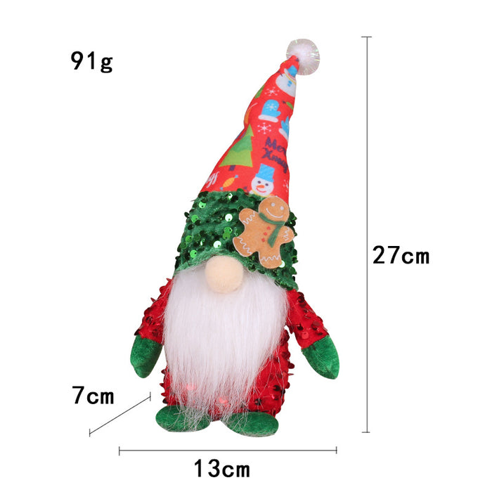 Wholesale Ornaments Cloth Fill Cotton Christmas Gingerbread Man Faceless Doll JDC-OS-GangL041