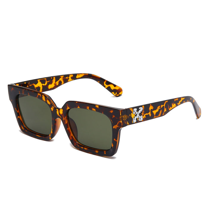 Wholesale leopard print uv4 outdoor transparent sunglasses frame （F)  JDC-SG-HNB004