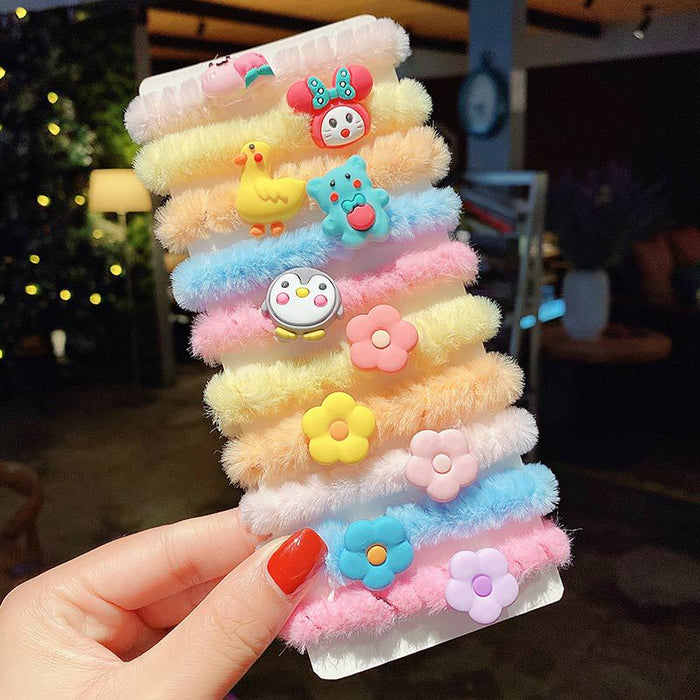 Jewelry WholesaleWholesale plush kids cartoon hair ring (F) JDC-HS-DingS002 Hair Scrunchies 鼎硕 %variant_option1% %variant_option2% %variant_option3%  Factory Price JoyasDeChina Joyas De China