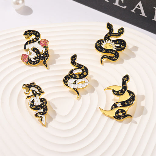 Jewelry WholesaleWholesale Cartoon Cute Snake Alloy Brooch JDC-BC-ZhuoB006 Brooches 卓博 %variant_option1% %variant_option2% %variant_option3%  Factory Price JoyasDeChina Joyas De China