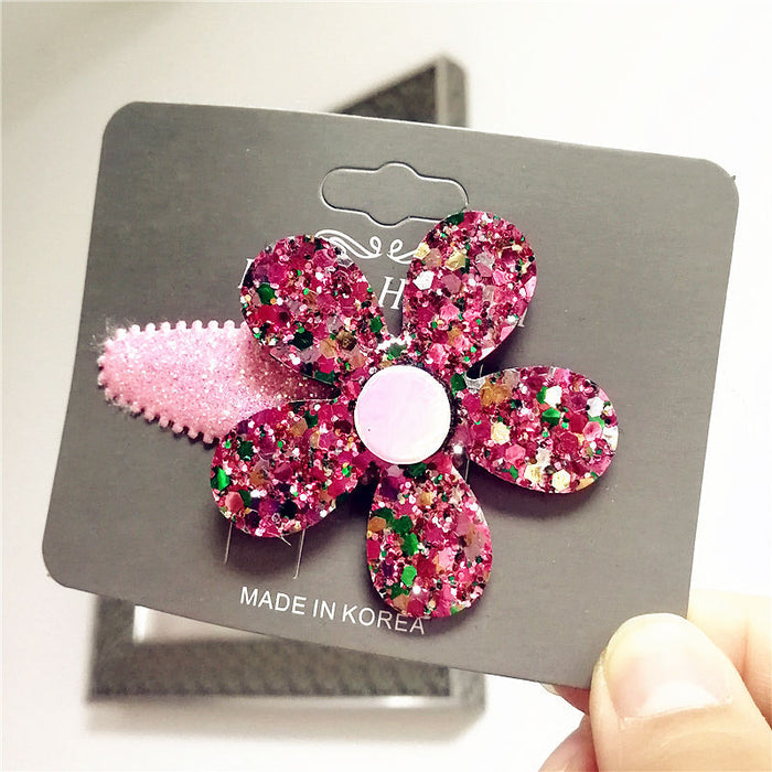 Jewelry WholesaleWholesale five petal flower hair accessories little girl cute children hair clip JDC-HC-Manlun002 Hair Clips 漫沦 %variant_option1% %variant_option2% %variant_option3%  Factory Price JoyasDeChina Joyas De China